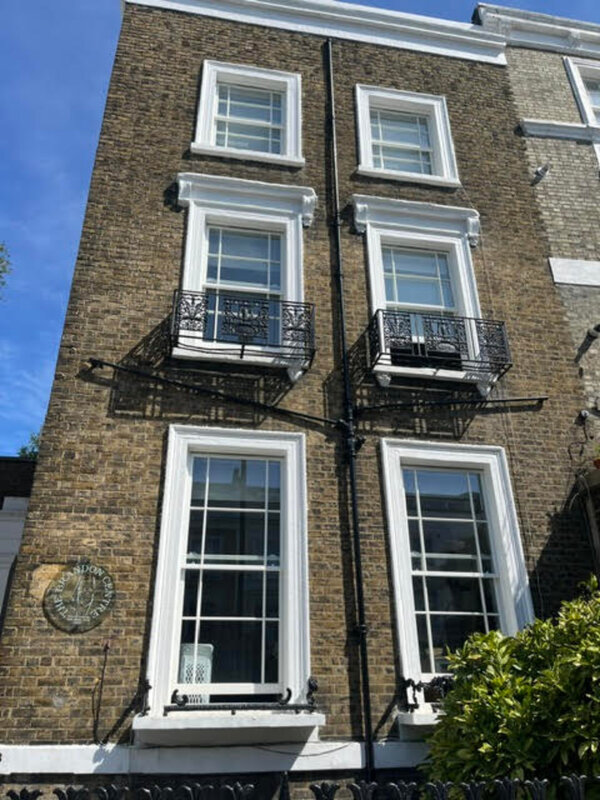 Brandon Centre façade showing our new environmental sash windows in keeping with Georgian style.