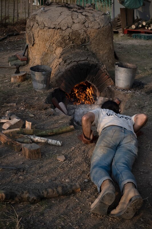 Lightening of the Roman Kiln Replica