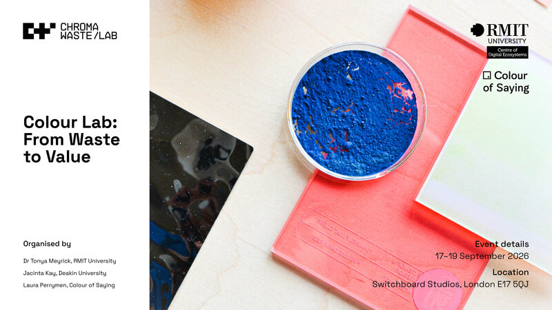 Photography by Laura Perryman, Colour of Saying, Design by Chroma Waste Lab