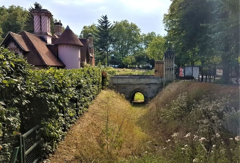 Previously excavated part of moat at Fulham Palace