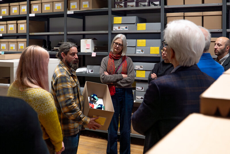 Collection viewing at the Zaha Hadid Foundation. Credit: Zaha Hadid Foundation