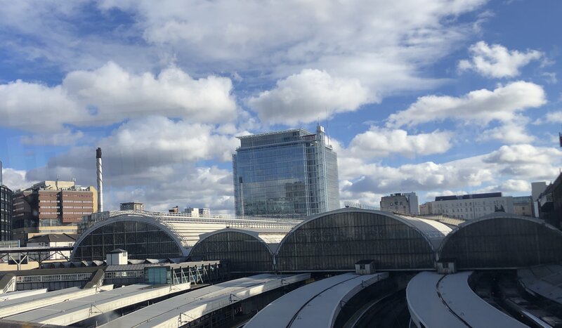 Paddington Station, the Cube, St Mary's Hospital