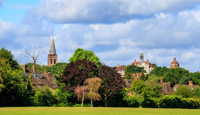 Hampstead Garden Suburb viewed from the Heath Extension