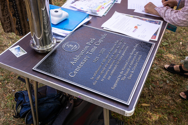 Our recently buried time capsule to celebrate the Park's centenary