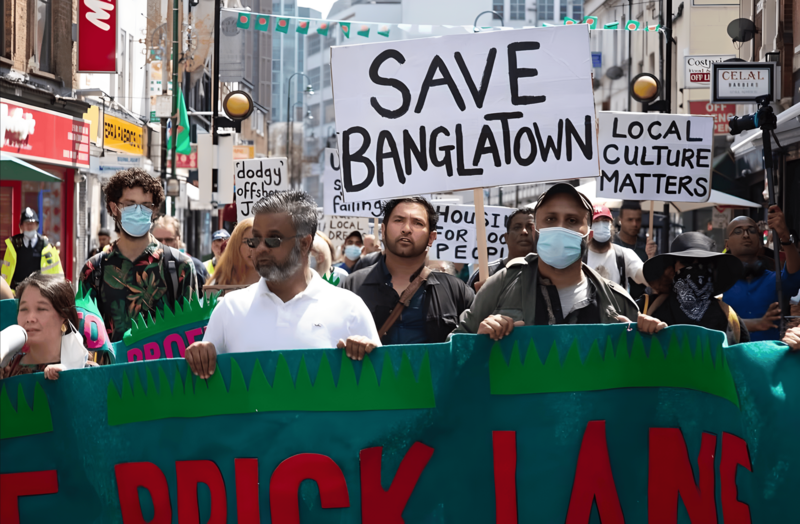Save Brick Lane Campaign march. Photo by Sarah Ainslie