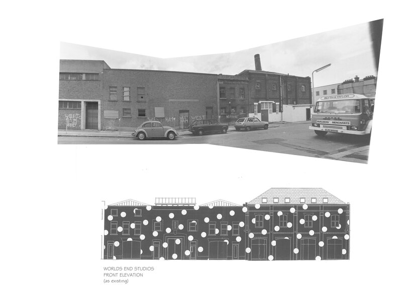 Old vs New Elevation of Worlds End Studios