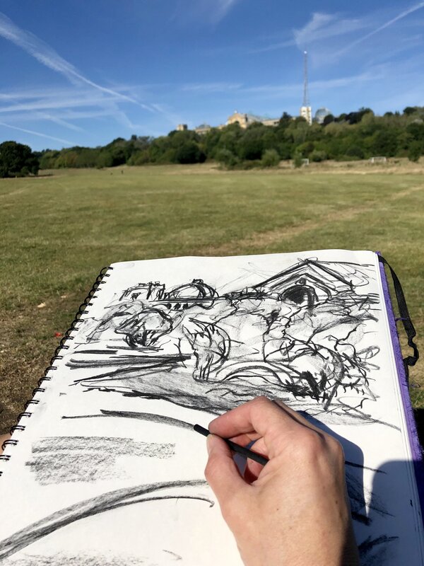 Emily Wood Ahmed, Mindful Drawing at Alexandra Palace