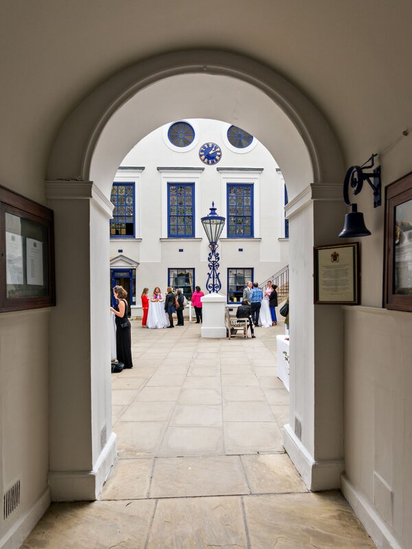Courtyard from under the archway