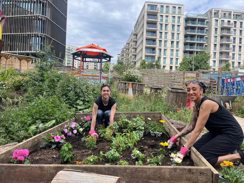 Volunteering in the gardens as part of volunteer week - Photo Credit - Sharon Allayne