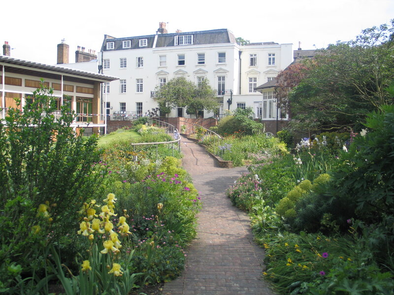 The new inpatient unit and the Georgian building, Royal Trinity Hospice