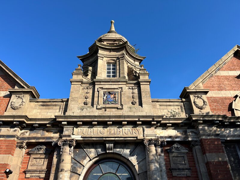 The library building, photographed by Rachel Braithwaite,