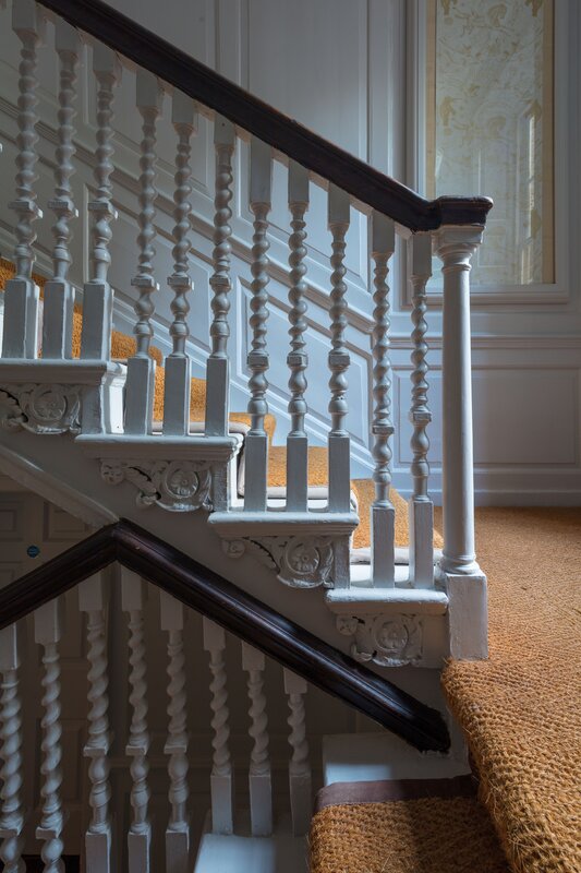 Georgian stairwell bannisters. Photo by Nick Carter.