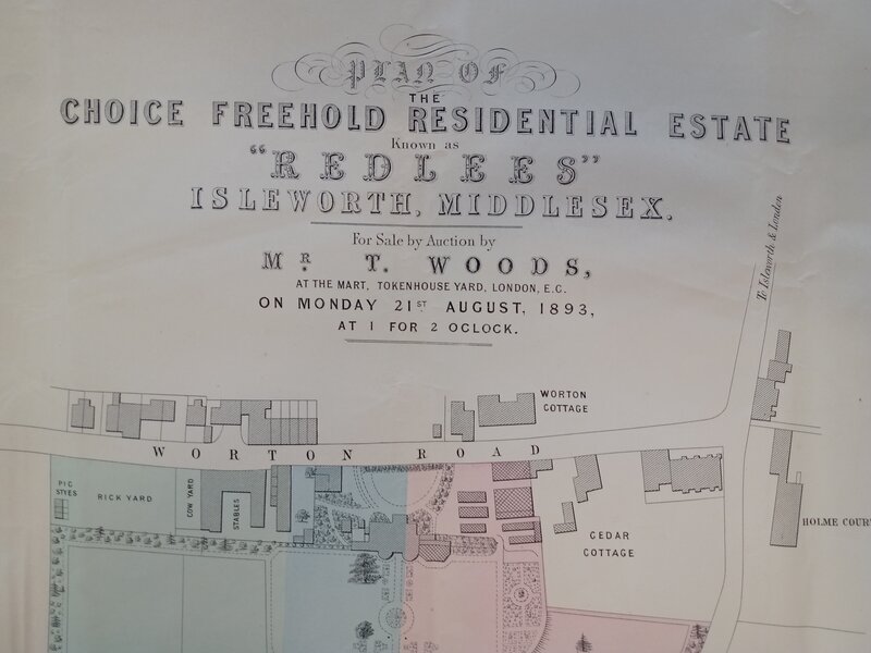 An auction prospectus document from when the property was up for sale in 1893. Credit Adam Grounds