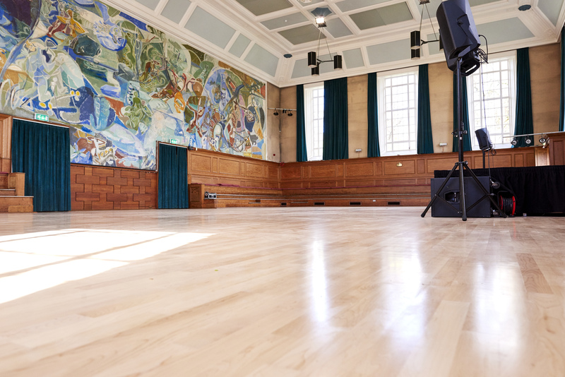 Cecil Sharp House: Kennedy Hall with mural