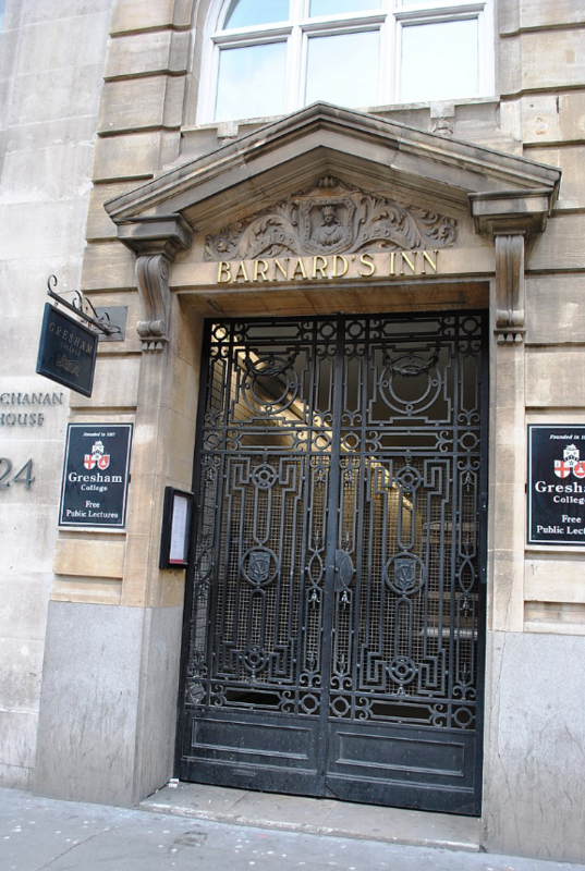 Front entrance to Barnard's Inn Hall