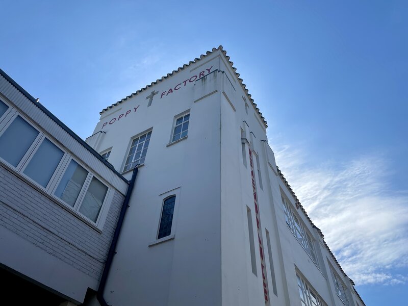 The Poppy Factory Art Deco tower
