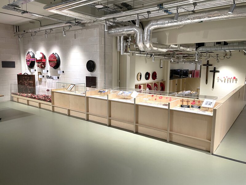 Internal view of The Poppy Factory Visitor Centre