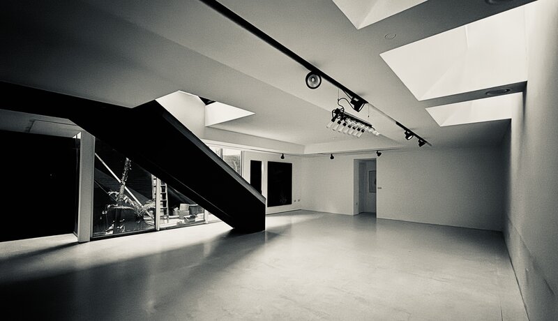 Kew house basement exhibition space.