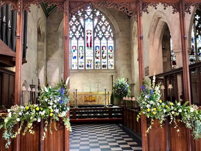 View towards the nave and east end window