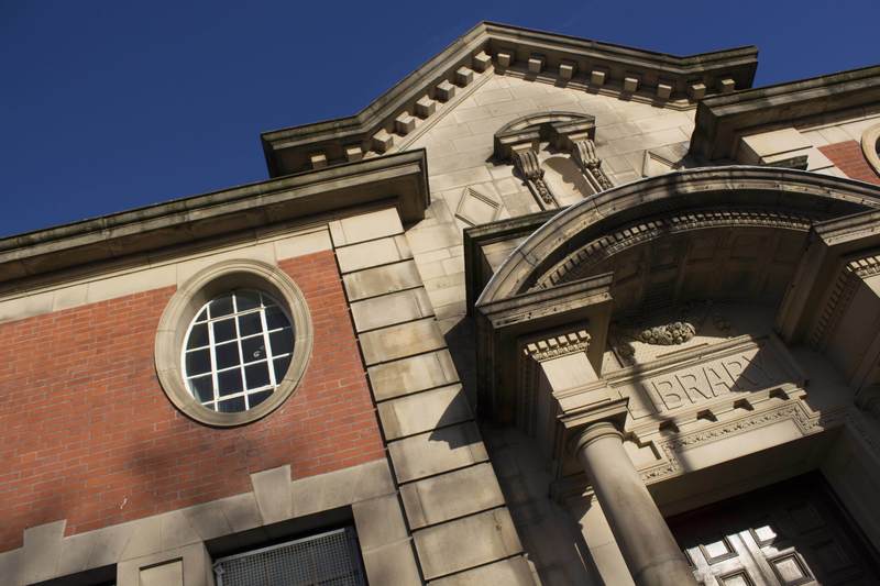 Close up of Erith's Carnegie Building