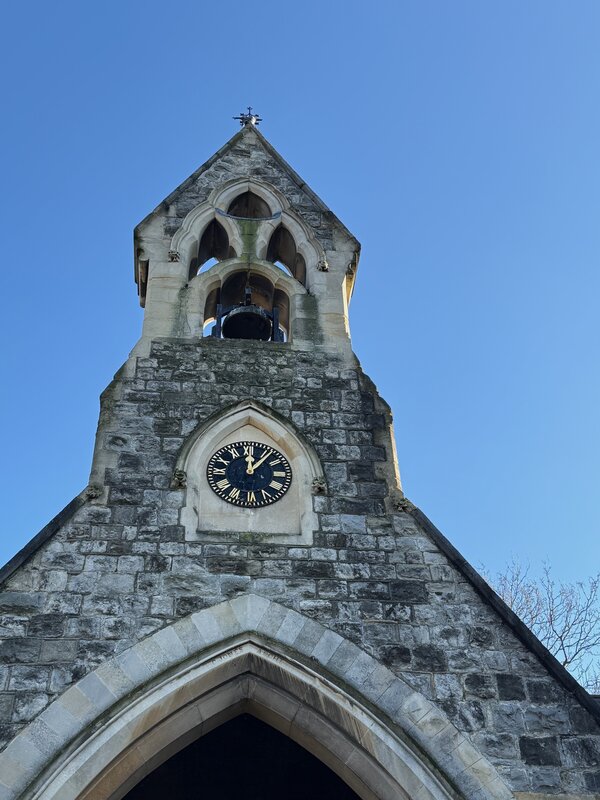 Clock tower and bell