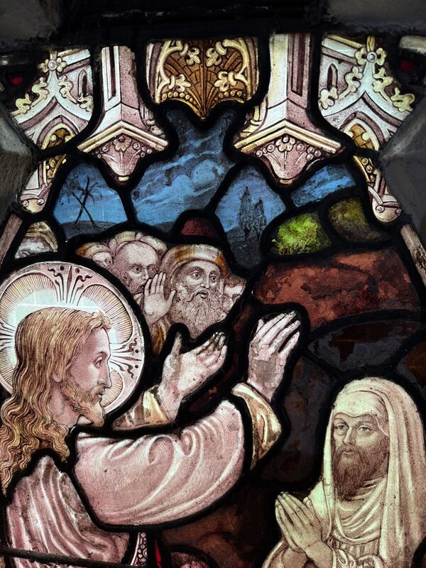 Beautiful stained glass in the South Chapel